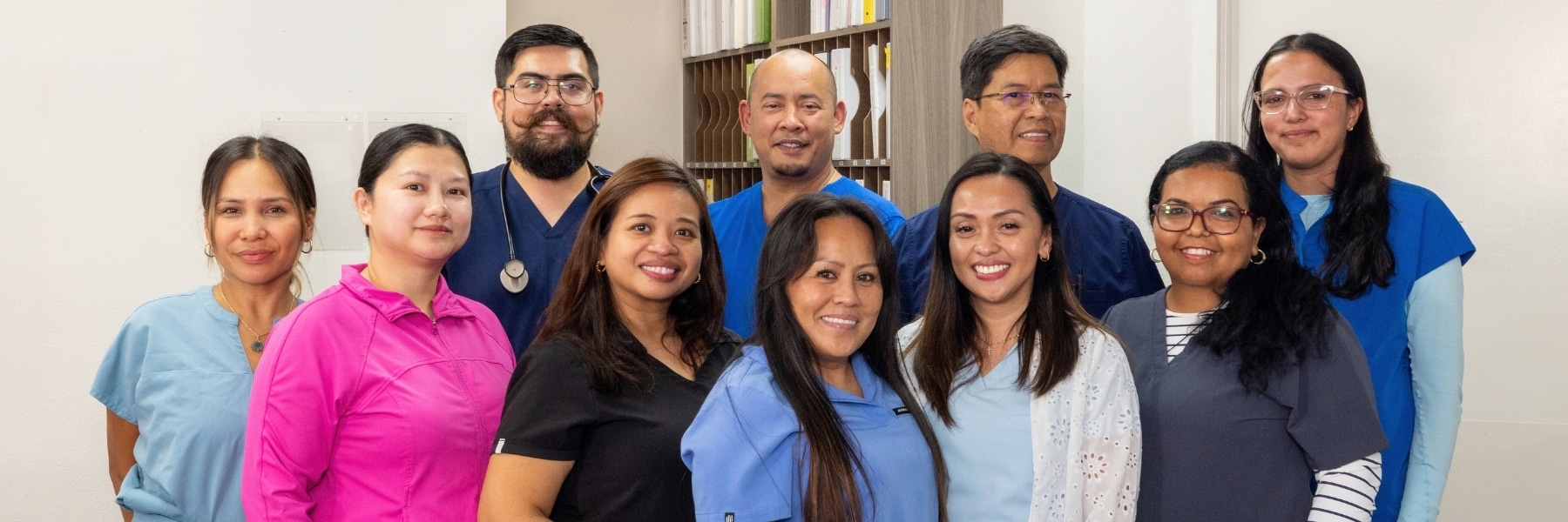 Arden Park staff members standing together for a group portrait.
